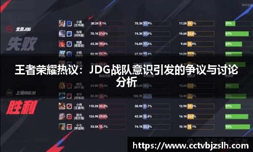 王者荣耀热议：JDG战队意识引发的争议与讨论分析